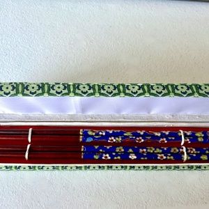 CHOPSTICKS - WOOD & CLOISONNE